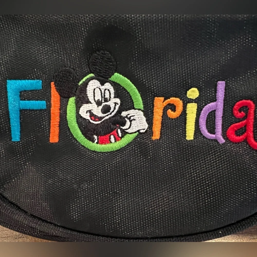 Walt Disney World, Mickey, Florida, fanny pack, black, EUC, vacation, travel